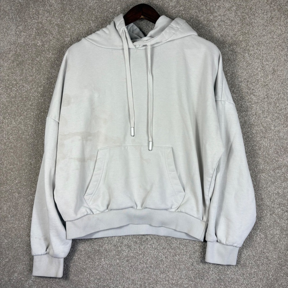 YoungLA Los Angeles Embroidered Logo Hoodie Sweatshirt Grey Medium